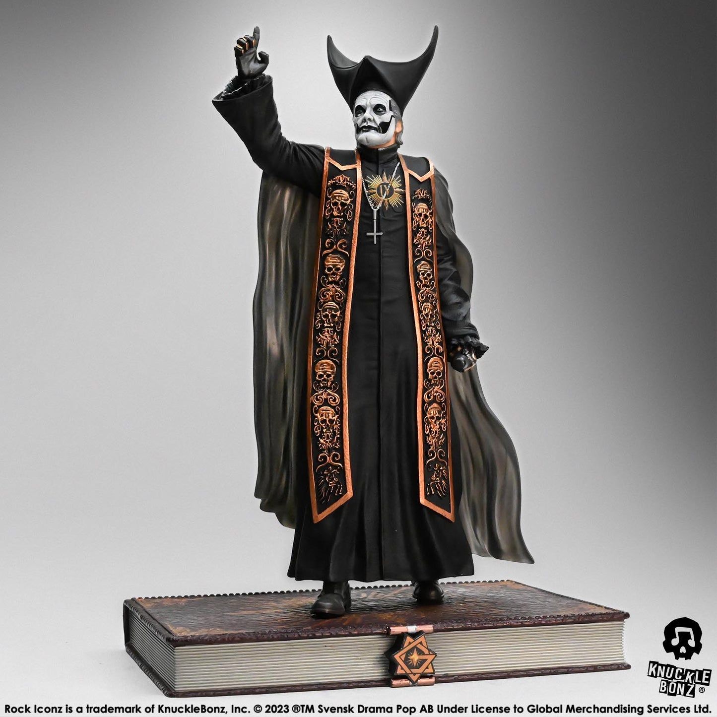 Papa IV in Black Robes Statue